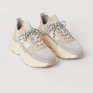 H&M Chunky Sneakers Light Taupe size 8.5 women